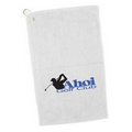 White Velour Golf/ Hand Towel - 1 Color (16"x25")